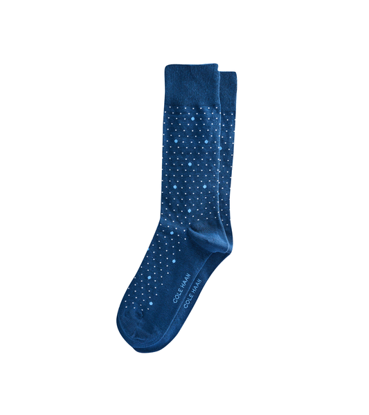 Men's Classic Dress Dot Print Crew Socks