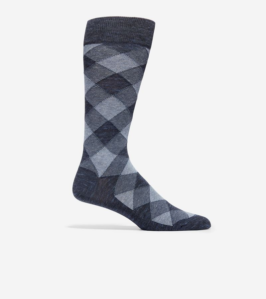 Men's Classic Dress Plaid Twist Crew Socks