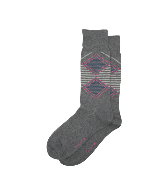 Men's Classic Dress Diamond Duo Crew Socks
